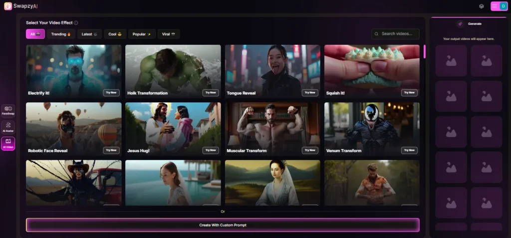 Swapzy AI Video Generation