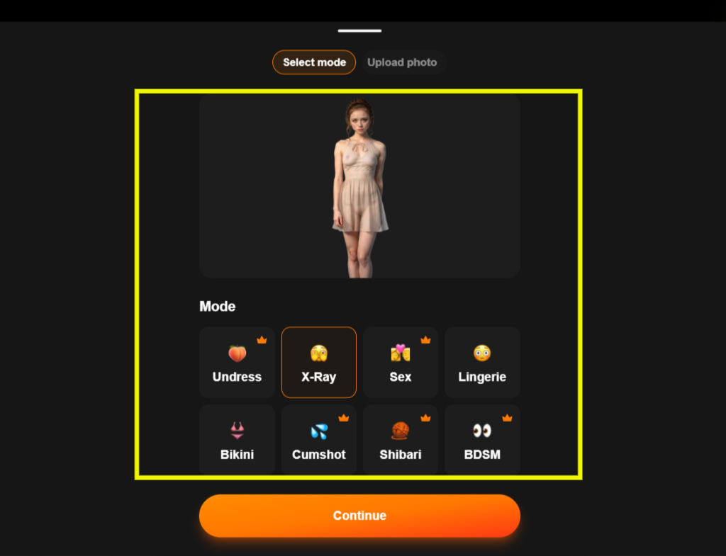 Undress.cc X-Ray Mode