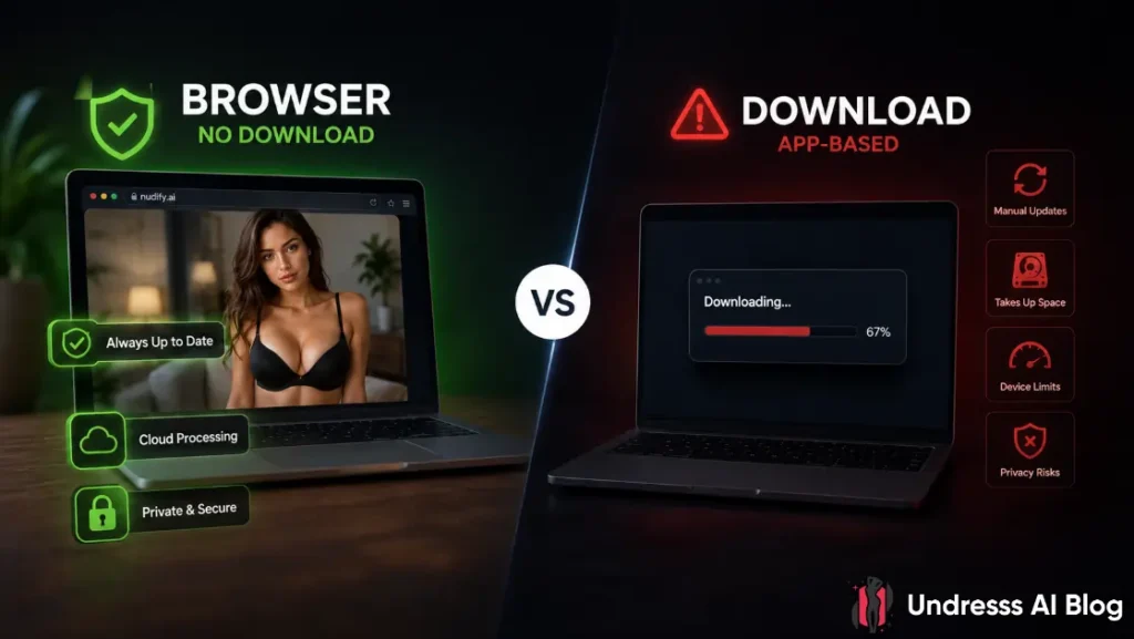 Browser vs Download AI Nudifiers